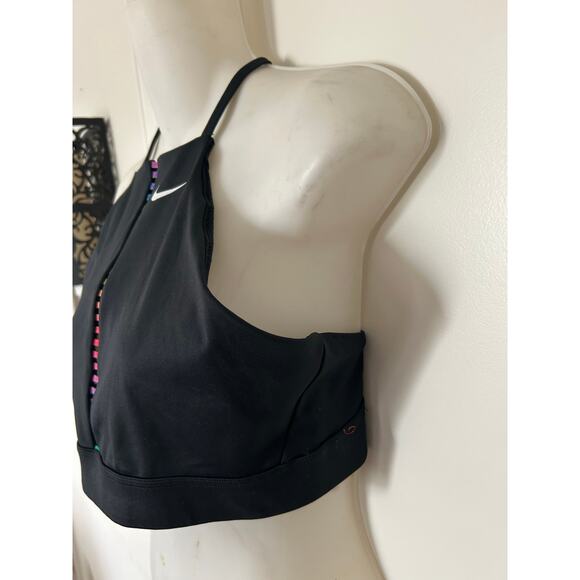 Nike Dri-FIT Swoosh High-Support Sports Bra Rainbow Racer Womens XL Training NE - Picture 3 of 8